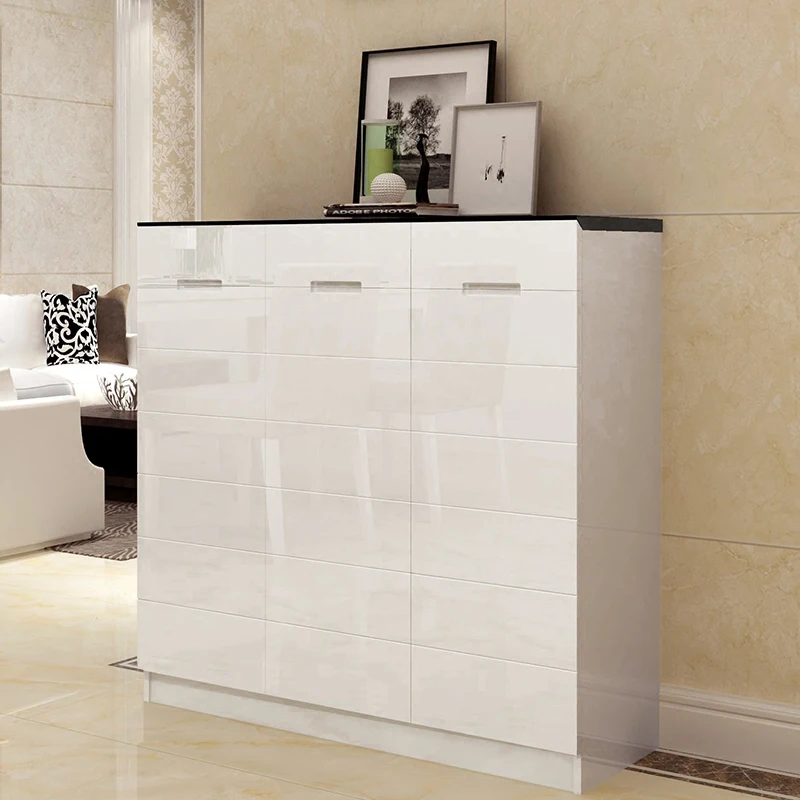 
European wooden shoe storage closet organizer cabinet solid wood rack 