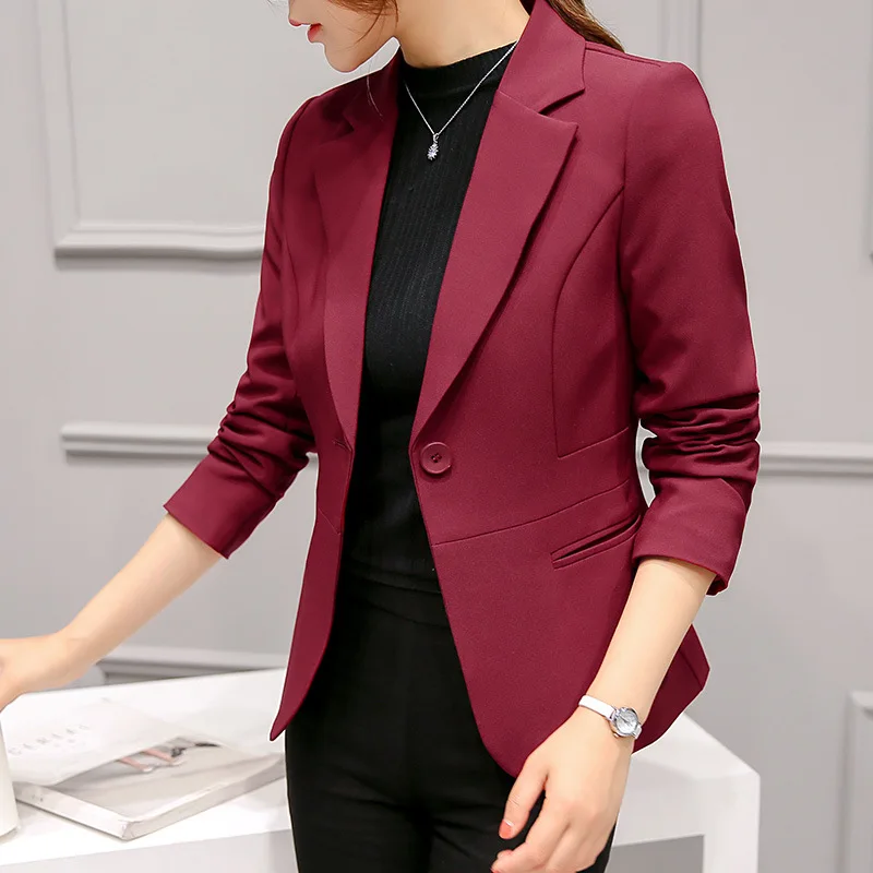 

Women Office Plaid Blazer Long Sleeve Loose Suit Coat Jacket