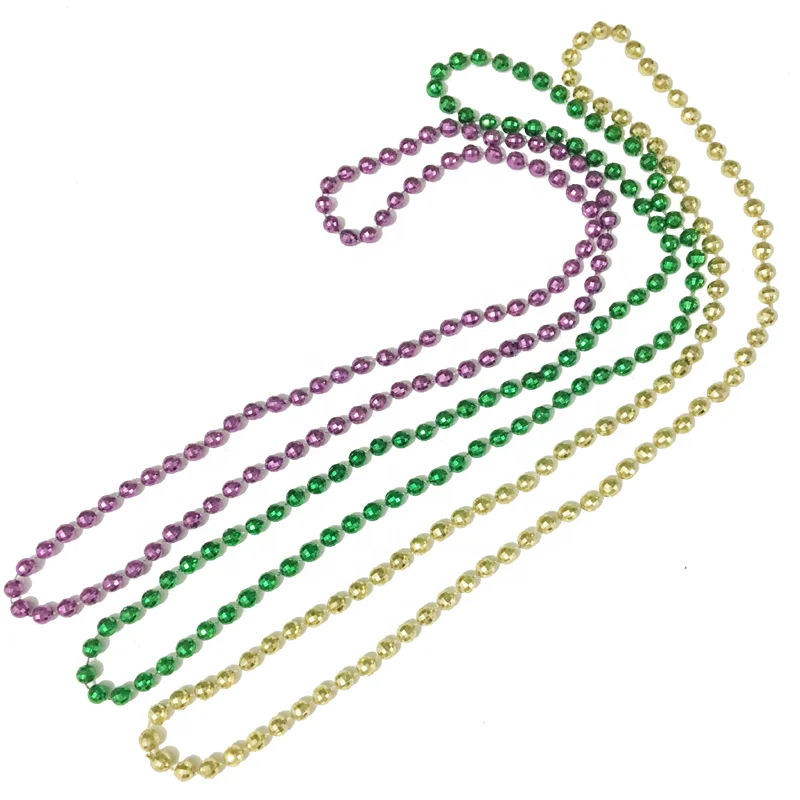 Wholesale 7mm 33" Mardi Gras Disco Ball Beads Party Globe Shape Beads