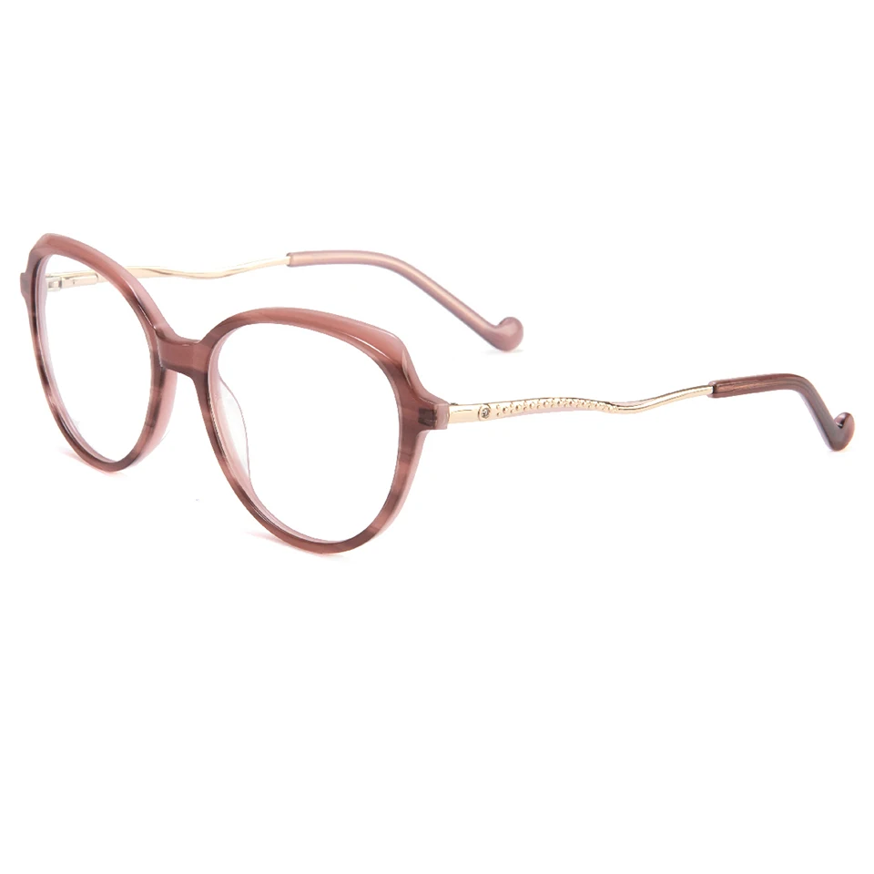 

Hot Selling Ladies Acetate eyeglasses frame popular design 2021 custom logo optical frame, 4 colors