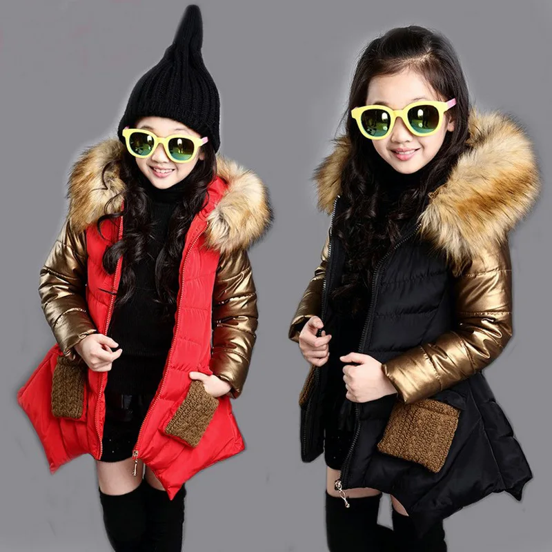 kids jacket with fur hood