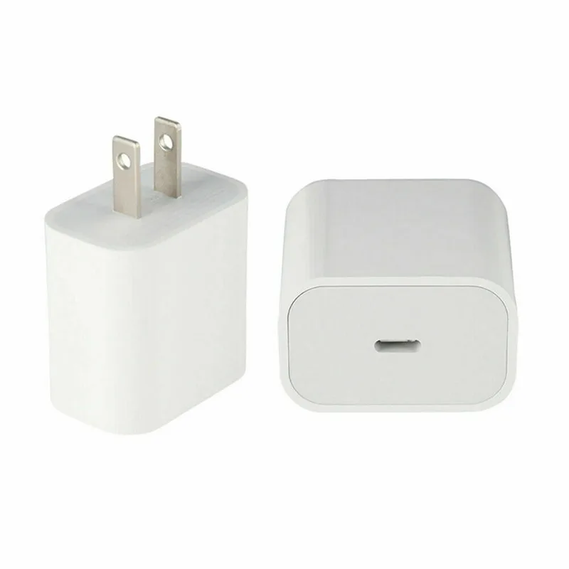 

Universal UK US EU Plug Fast 20W mini wall charger PD USB-C Type-C power adapter for iphone 20w charger 12 MINI Pro Max, White