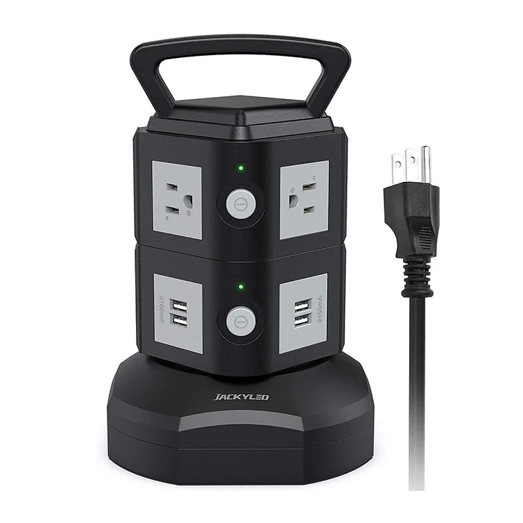 

6 outlet 4 usb power extension outlet 2m long retractable extension cord kitchen desk power socket tower