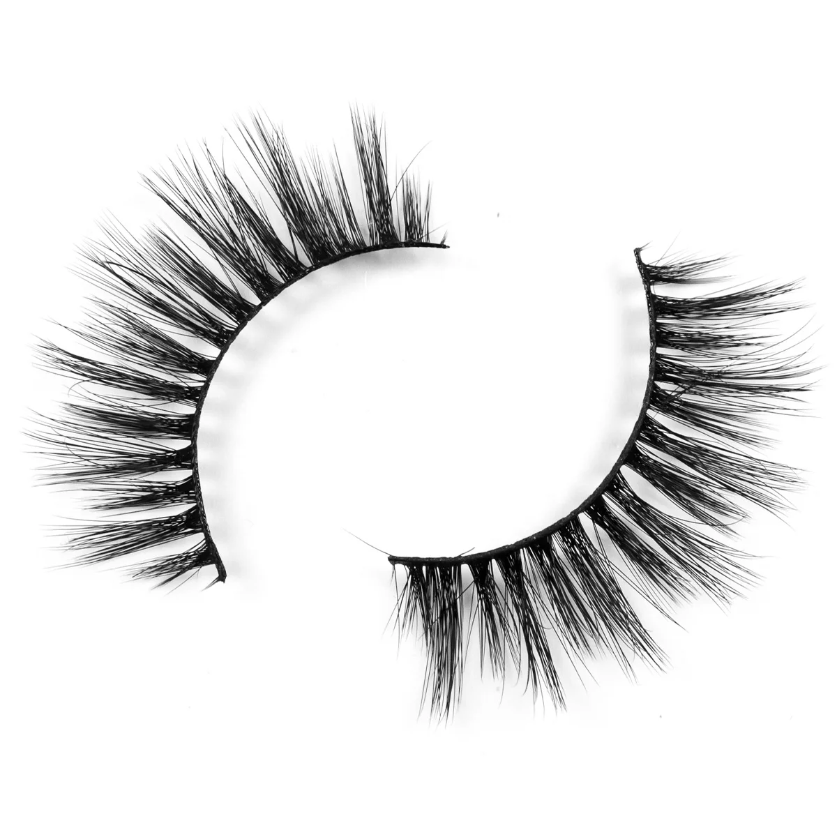 

Carlina vegan faux mink eyelashes 3D lashes individual handmade eyelash mixed lengths, Natural black