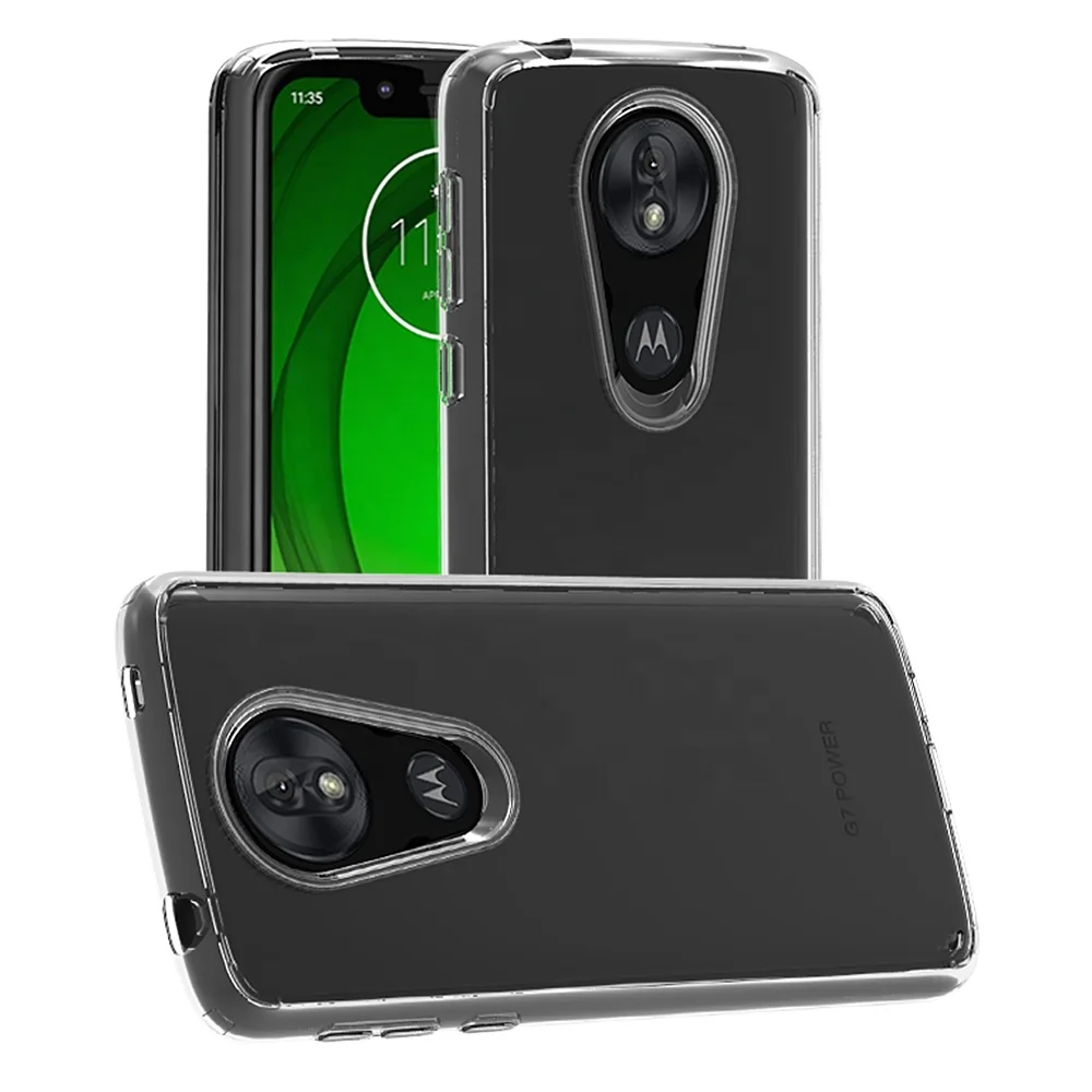 

Slim Hard Shockproof Clear Transparent TPU Acrylic Phone Case For Moto G7 Power, Multi-color, can be customized