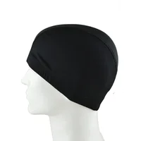 

HZM-18175 Sport Spandex Dome Cap Universal Size - Black, spandex fiber, super stretch, keeps on tight