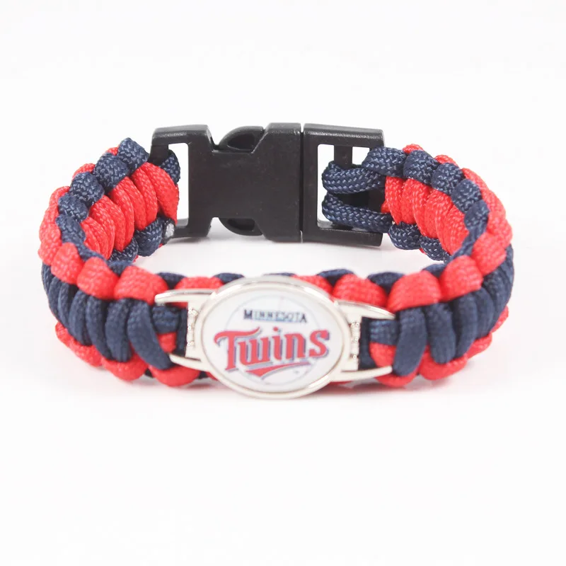 

Silver-plated MLB Minnesota Twins championship Survival bracelet