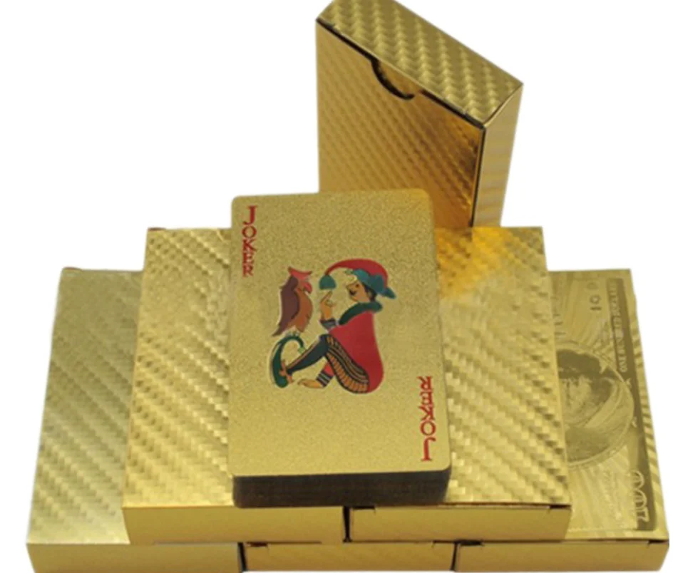 

Luxury Playing Card Golden Paper Packaging box, Gold, silver, and black