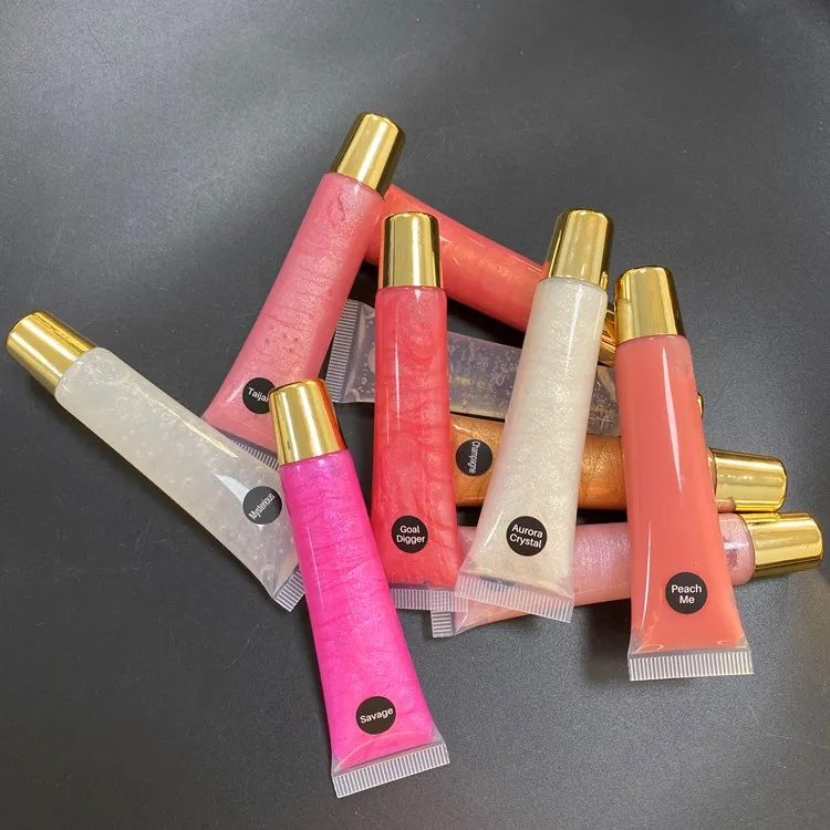 

Wholesale Squeeze Tubes Lip Gloss Container Lipstick Cosmetic Packaging 15ML Squeeze Lipgloss Tube