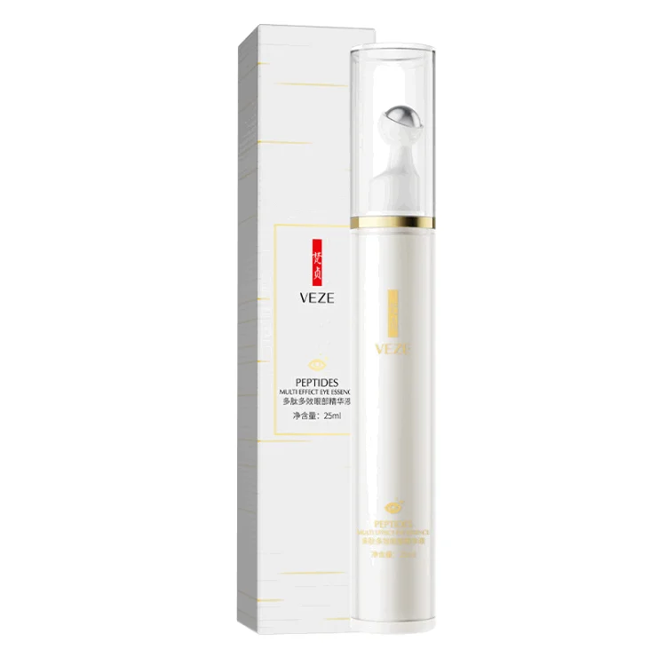 

Anti Wrinkle Vitamin C Polypeptide Hyaluronic Acid Moisturizing Nourishing Anti-aging Eye Serum With Massage Roller