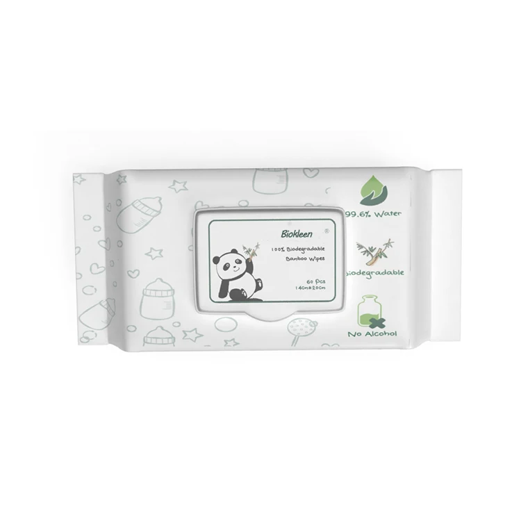

Biokleen Eco-friendly Organic 100% Bamboo Biodegradable Disposable Ultra Soft Baby Wet Wipes For Sensitive Skin