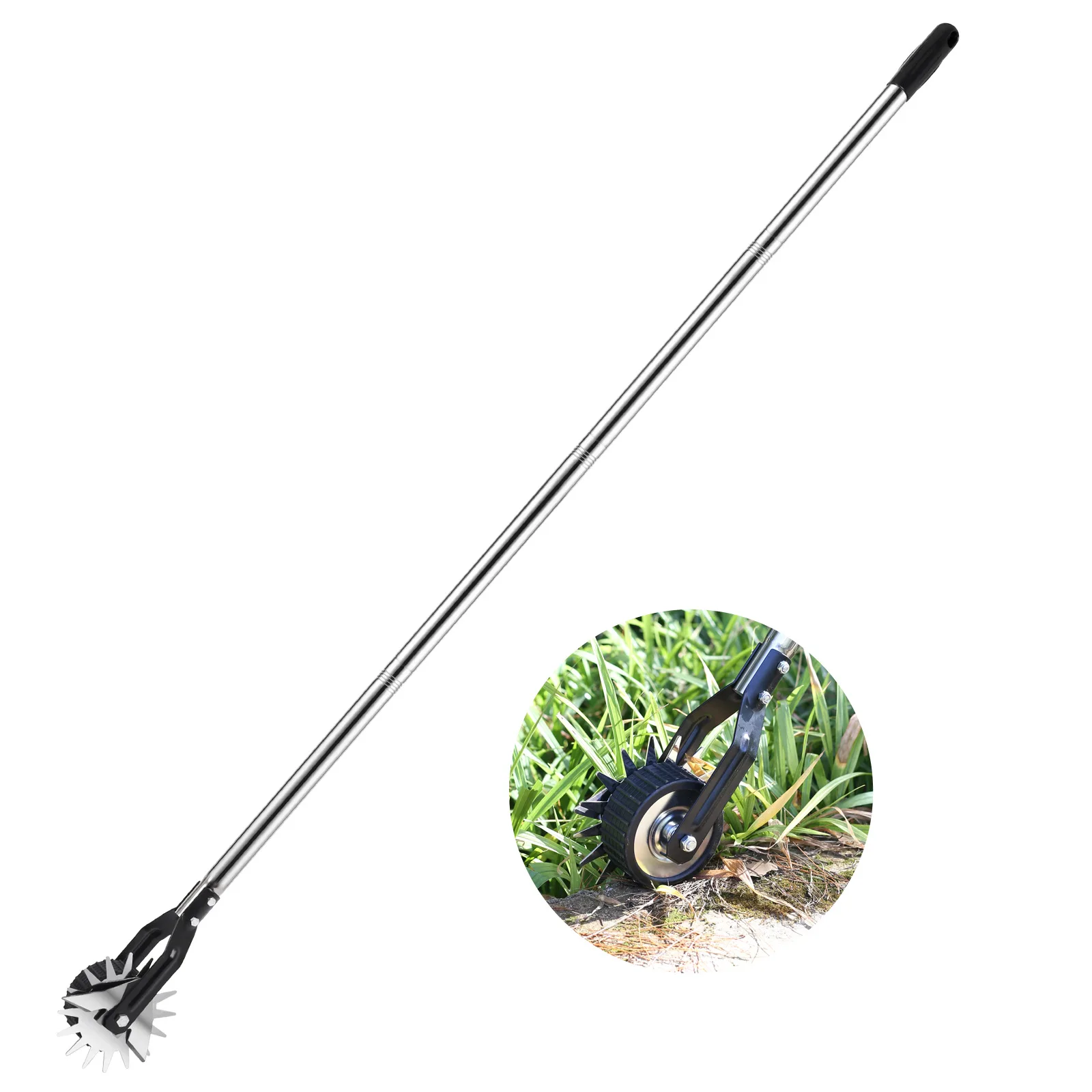 New Garden Edger Brush Trimmer Lawn Mower Wheel Manual Artificial Lawn Trimmer Weed Removal Garden Tool Lawn Edger