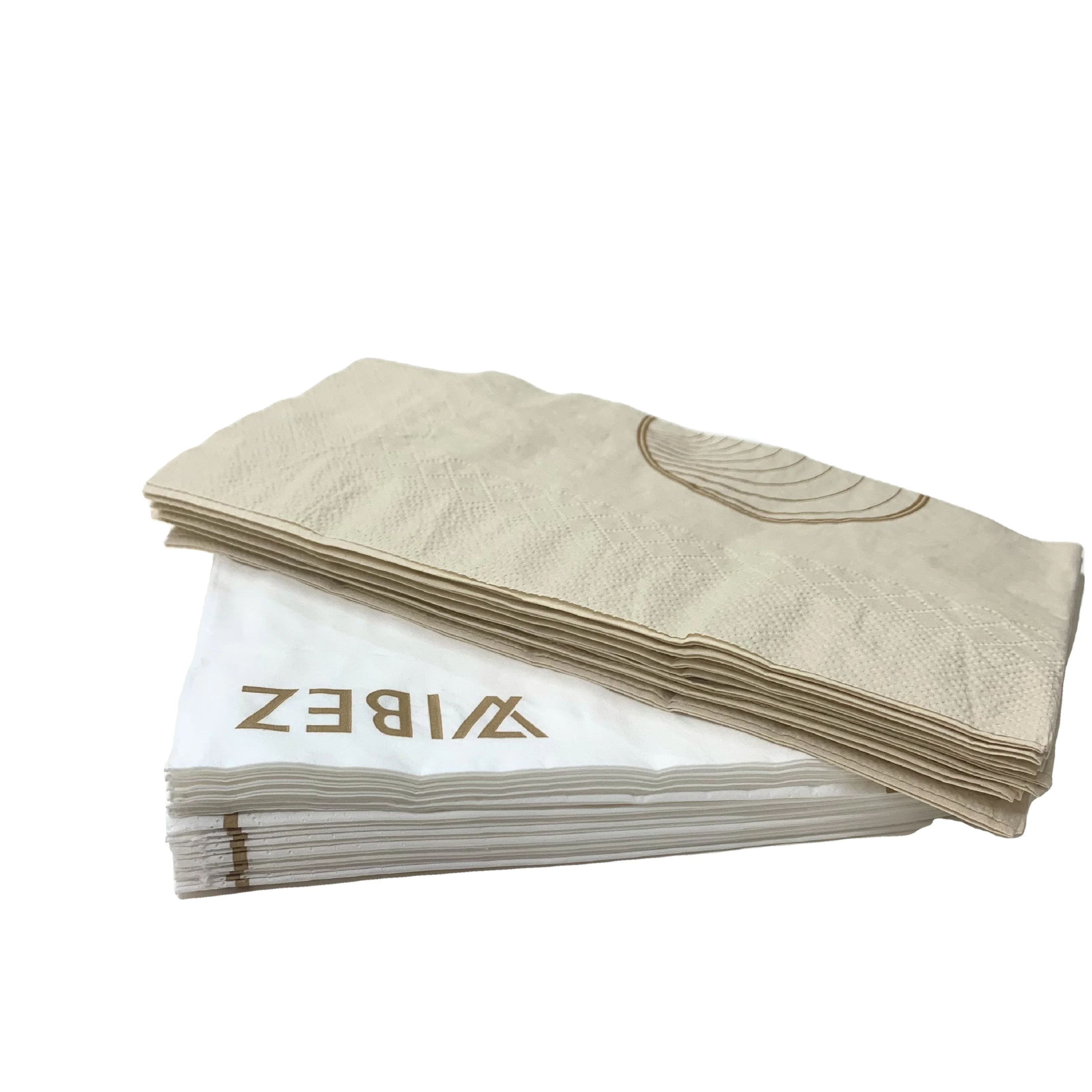 

1/6 Fold Linen Feel Guest Towels Disposable Paper Hand Napkins, White or nature