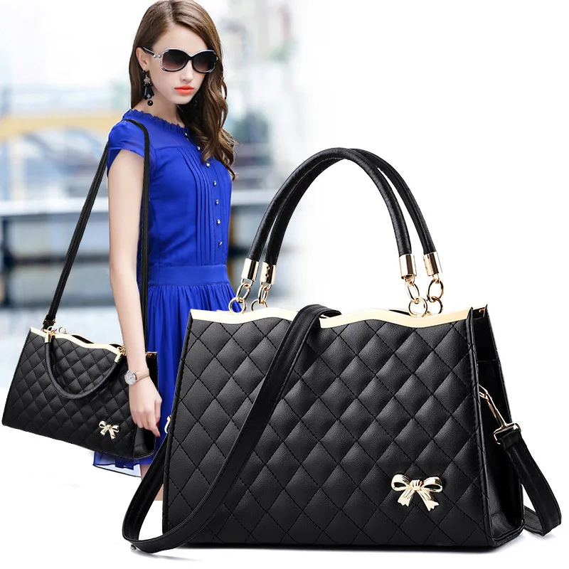 

Female fashion hand bag new embroidery plaid shoulder bag purple crossbody bags, Accept customizable color