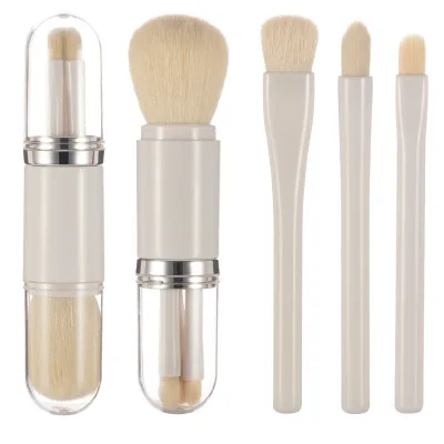 

HZM4PCS four-color makeup brush set own brand travel wear beauty tool set makeup bag 2020Telescopic brush makeup set