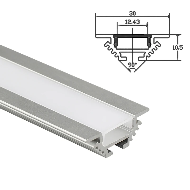 Врезной профиль для светодиодной ленты леруа