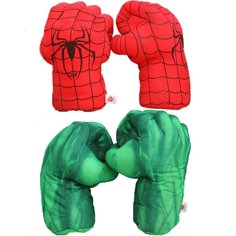 

JCOSTNG Hulk Smash Hand Spider Plush Man Gloves Running Toys Children Party Halloween Gifts Winter Keep Warm Gloves, As picture shown