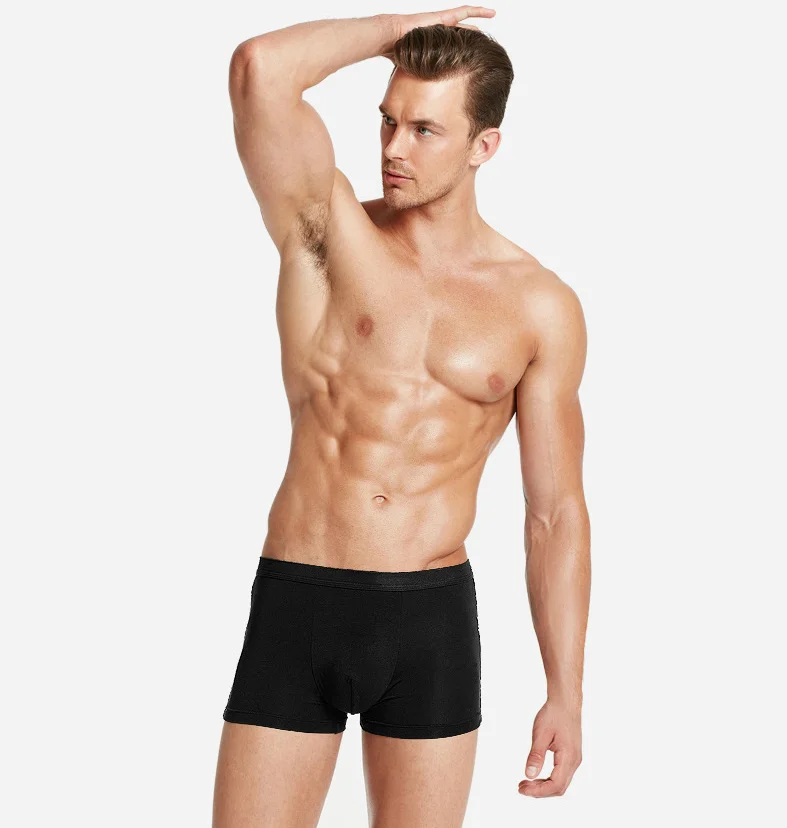 

Hot selling promotional solid color cotton mens underwear boxer briefs