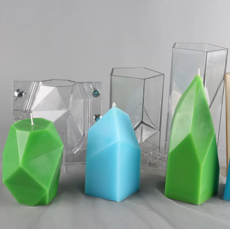 

SZ196 Irregular marble stone rock shape Plastic candle mold handmade Candle molds 3d for candle making, Random