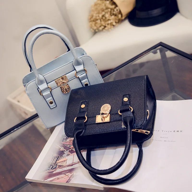

Trendy Lady Sweet Round Lock Shaped Shoulder Tote Cross-body Women's Handbag