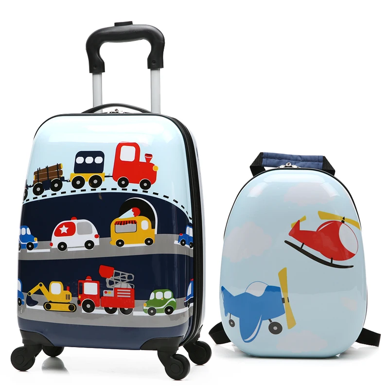 

Custom Cartoon Kids ABS Hard Case Print School Travel Trolley Baby Children Kids Suitcase Luggage Bag Sets, Muti-colors