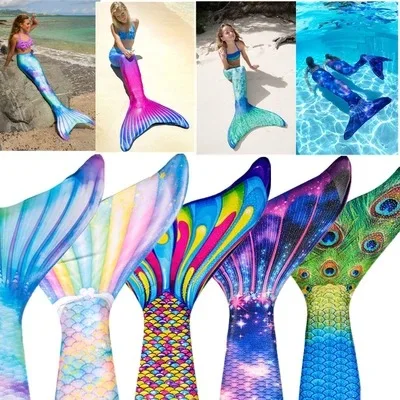 

BK-052 Mermaid tail adult women's swimsuit Parent-Child children's mommy and me performance clothing with Flippers swimwear