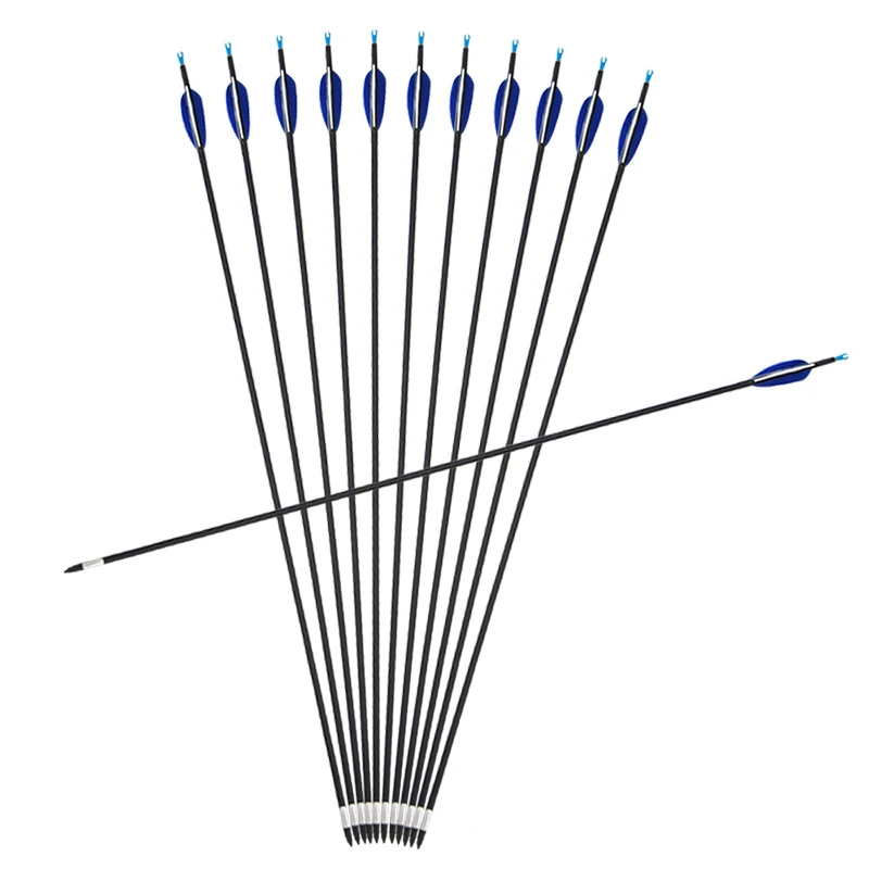 

Archery 700 Spine Turkey Feather Mixed Carbon Arrows OD7mm ID5.2mm Replaceable Broadheads for Weapon Hunting