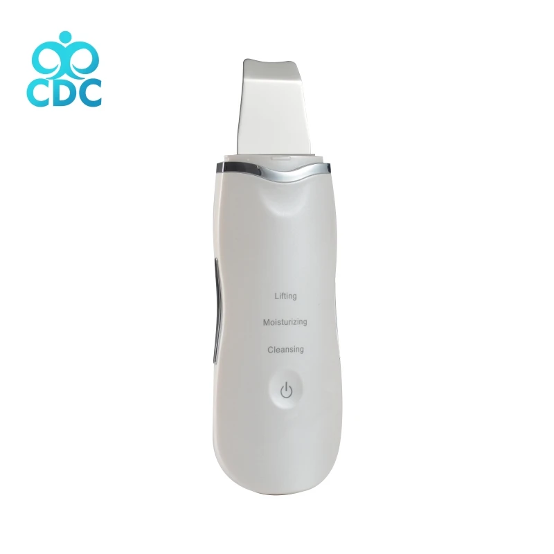 

Hot Popular Face Beauty Ultrasonic Exfoliator Waterproof Stainless Steel Skin Scrubber, White+black