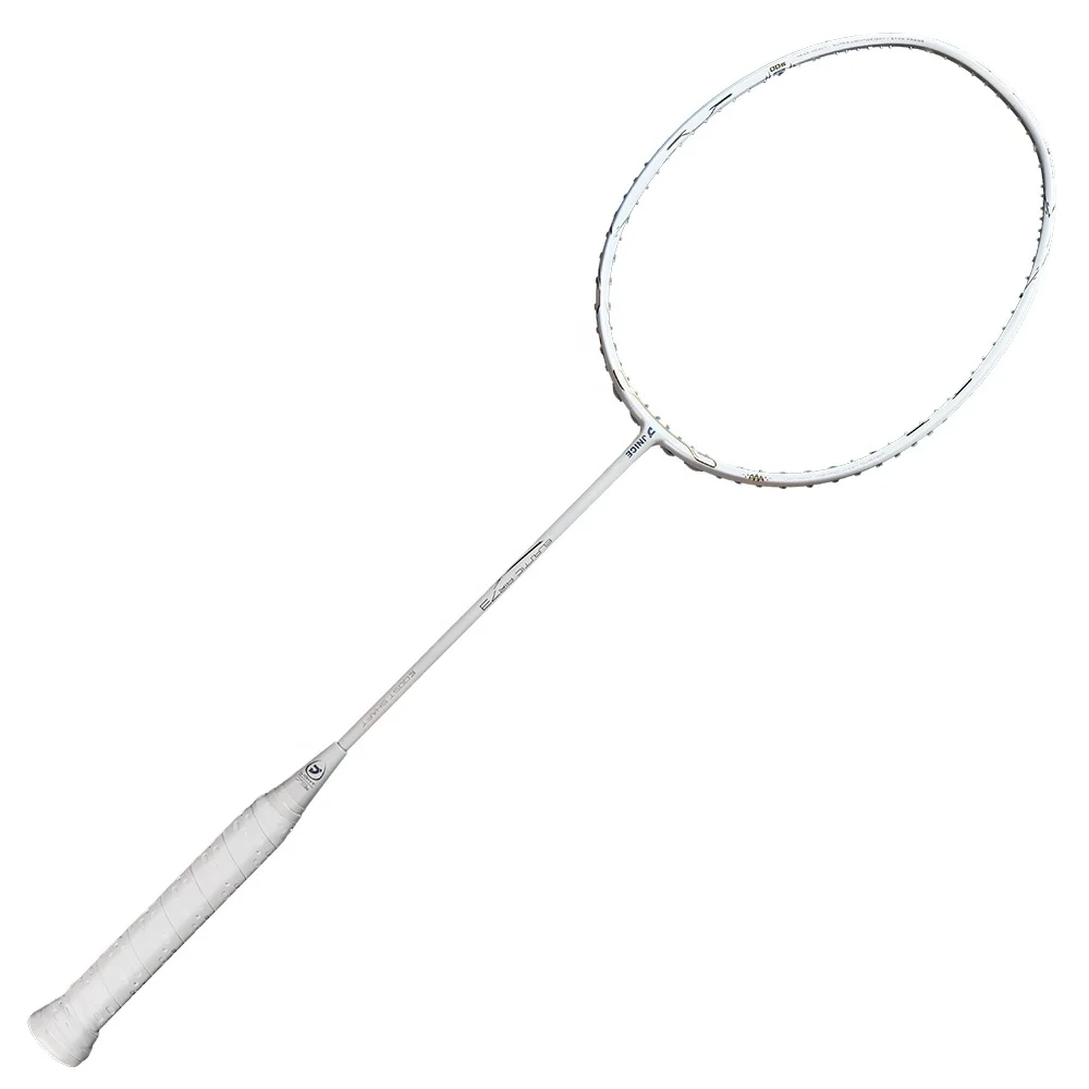 

JNICE top quality 6U 46T head badminton racquet, White