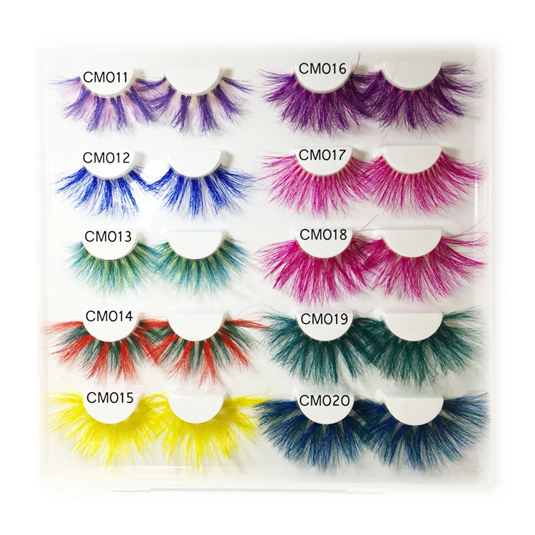 

2021 new arrivals 3d mink eyelashes colorful eyelashes wholesale lash wholesale, Black and colorful