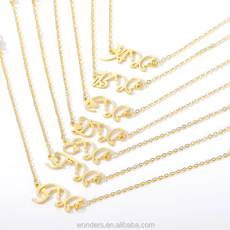 

Anklet Butterfly Initial Gold Anklet Bracelet Stainless Steel Jewelry