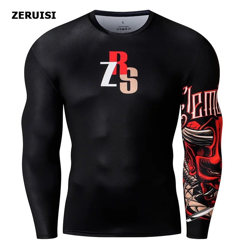 Zeruisi Hohe Qualitat Marke Mannlichen Gym T Shirt Manner 3d Gedruckt Lustige Rash Guard Lange Sleeves Quick Dry T Shirts Grosshandel Buy 4xl Lustige T Shirts T Shirt Grosshandel Billig Langarm Kapuze T Shirts