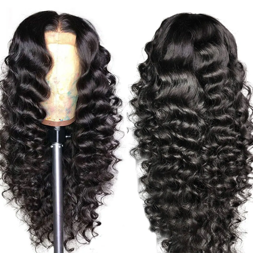 

Closure Wigs Deep Wave,5x5 Transparent Lace Closure Wig,Glueless Human Hair Closure Wigs For Black Women