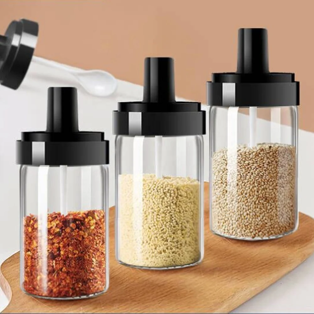 

One Stop Shopping 2023 New Kitchenware Seasoning Salt pepper Bottle Glass Shaker Bottle Spice Jar Container