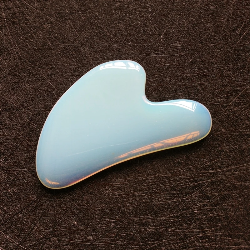 

Crystal Gem Stone Direct Sale Heart Gua Sha Facial Massage Tool Custom Opalite Gua Sha