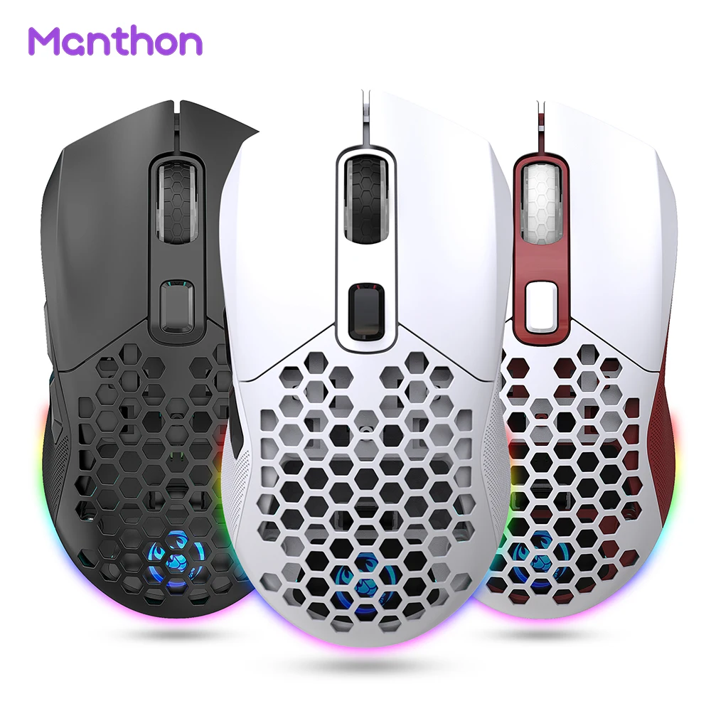

Customizable Logo Hollowed-Out Design Rgb Lighting 4800dpi Dual-Mode Wireless Mouse Computer Mouse Gamer
