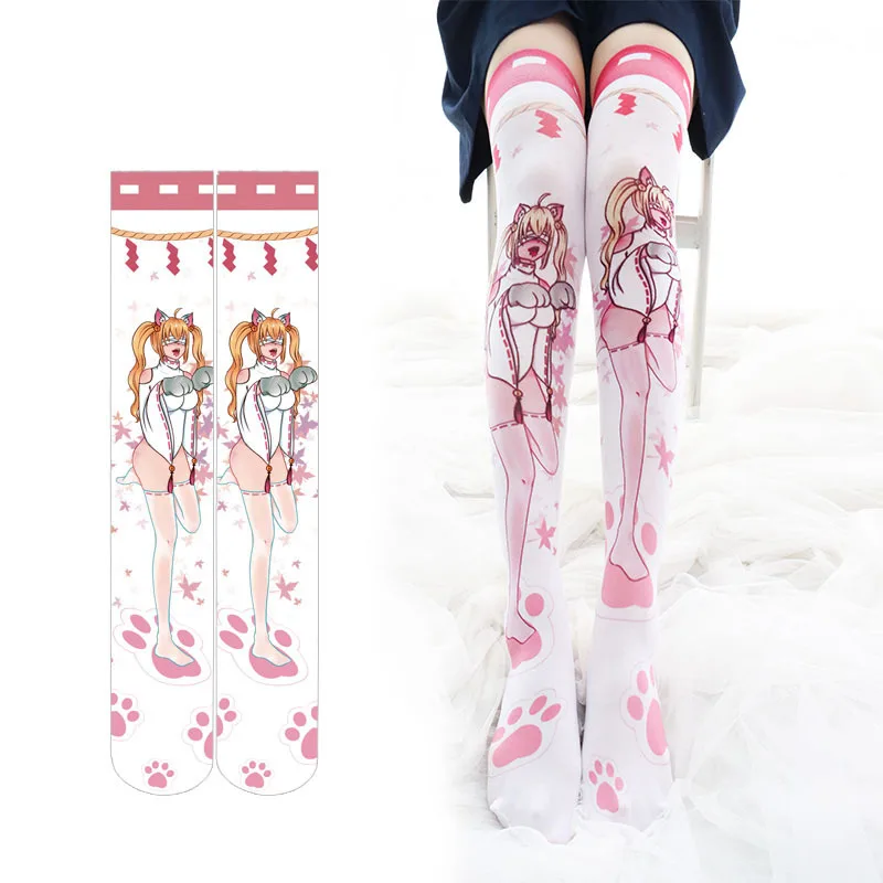 

Wholesale knee highs stoking socks 100% girls nylon knee high socks anime girls nylon socks