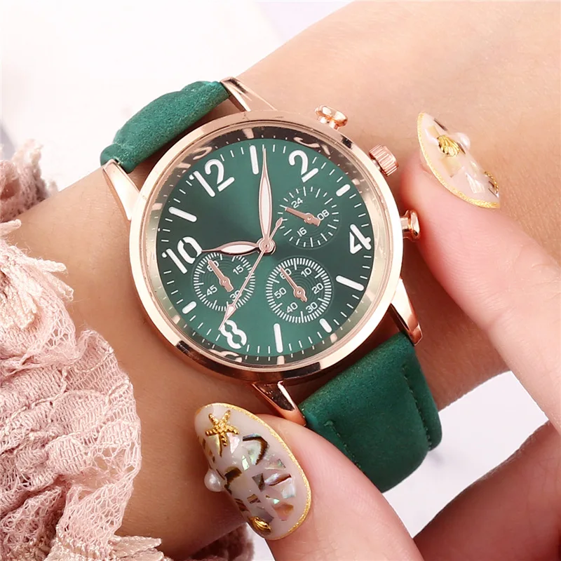 

Fashion luminous Watch simple digital belt quartz ladies leather Watch