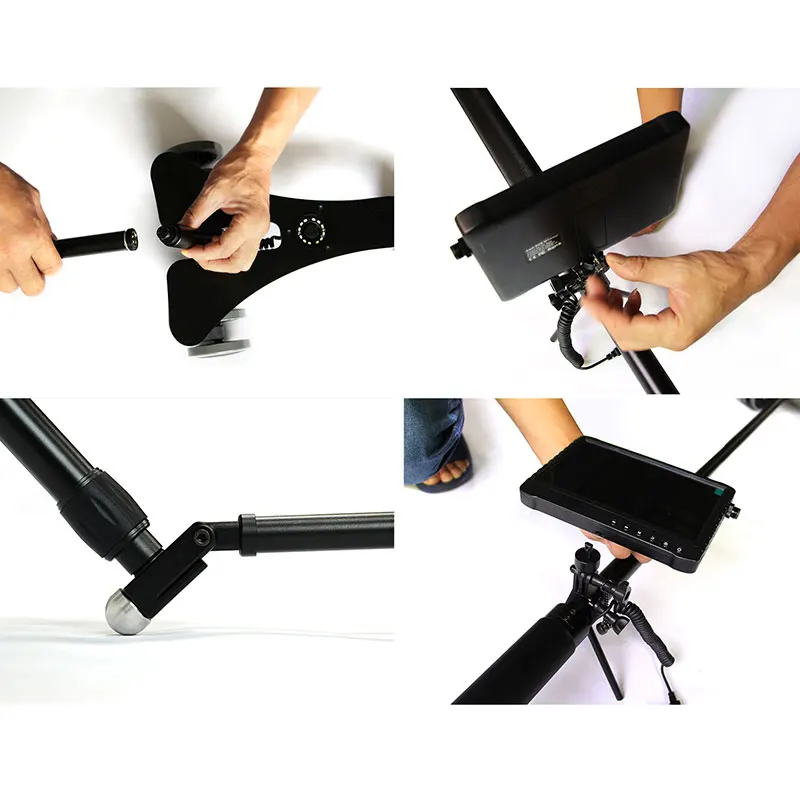 
7 inch IPS LCD monitor foldable pole under vehicle inspection system for vehicle checking 