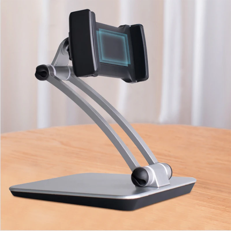 

New Arrival Portable Lazy Bracket Mobile Phone Tablet Stand for Home &Office, Silver with black clip, silver with grey clip