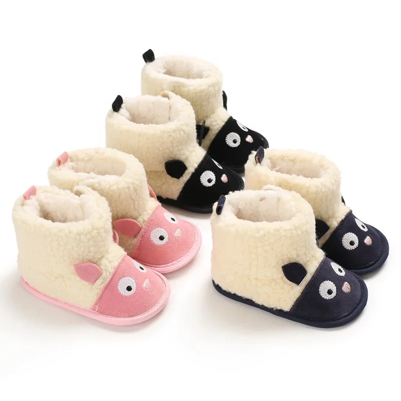 

Wholesale good quality cartoon design boys and girls 0-2 years baby prewalker winter shoe anti-slip soft sole baby shoes