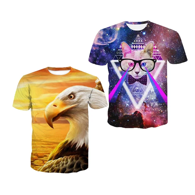 

Fashion full color summer short sleeve designer tshirt high quality tshirts embroidery custom label