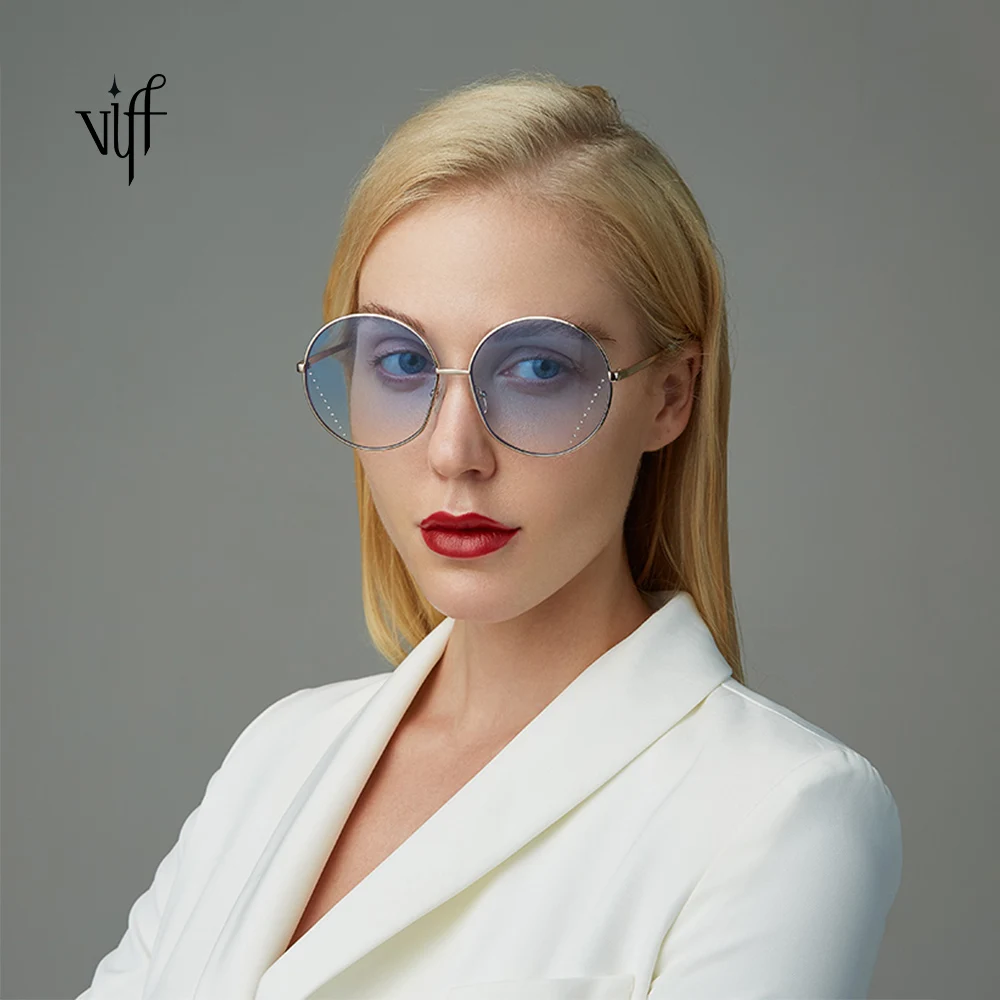 

New Style HM19244 Round Metal Frame High Quality Ladies Sun Glasses