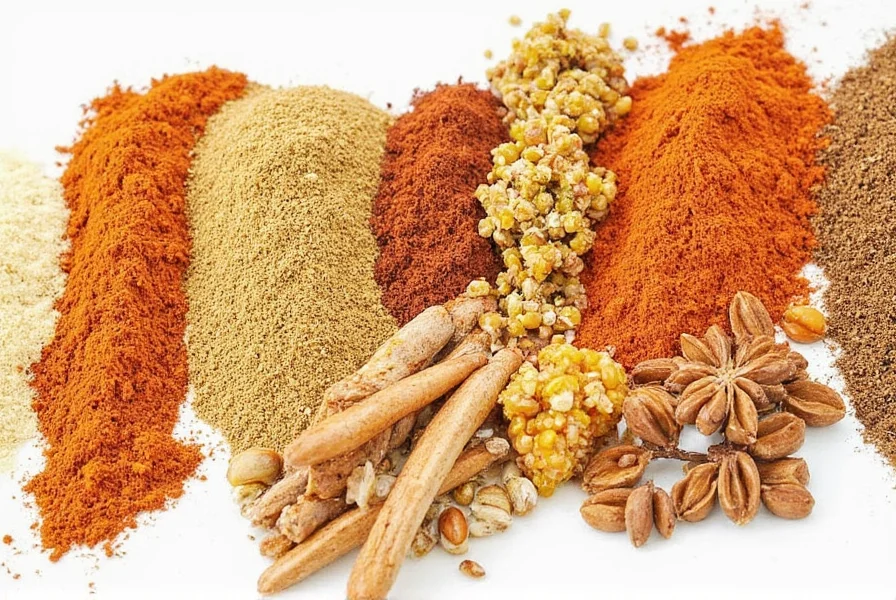 Top 10 chicken spice blends displayed in small jars