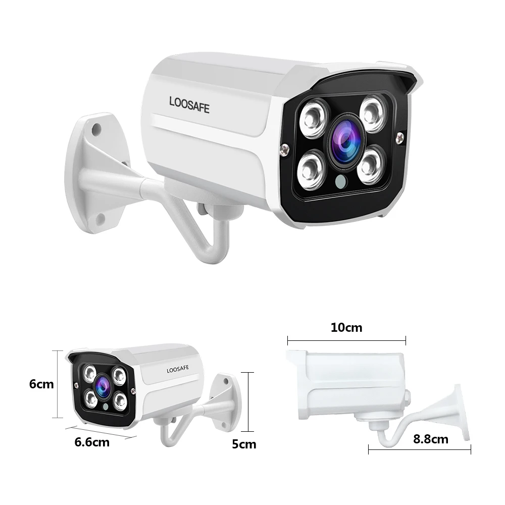 
LOOSAFE 16CH 4K POE NVR Kit 5MP Outdoor IP66 Waterproof Bullet IP Camera 6T HDD CCTV System 