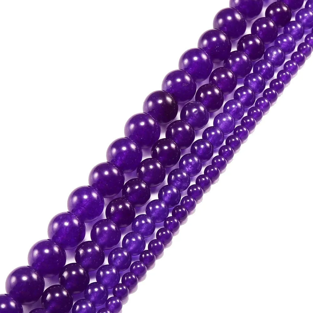 

Top Quality Wholesale 4-12mm Round Natural Amethyst Stone Beaded Raw Gemstone Loose Bead for Jewelry Making, Purple