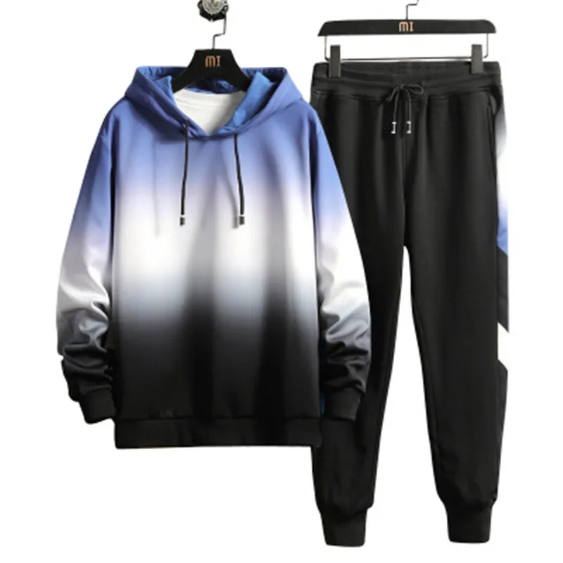 

Men's Autumn Suits Youth Sports New Casual Fashion Clothing sets Solid Color Two-piece Classic Hoodies