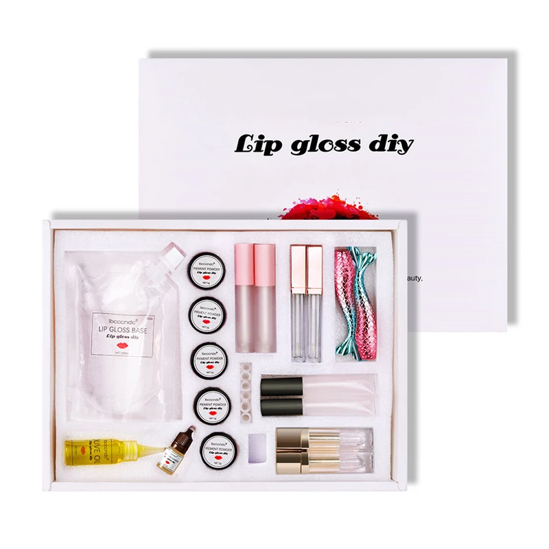 

Lip Gloss Base DIY Matte Lipgloss Kit Handmade Liquid Lipstick Set Making Your Own Lip Gloss Mixing Colorful Flavors