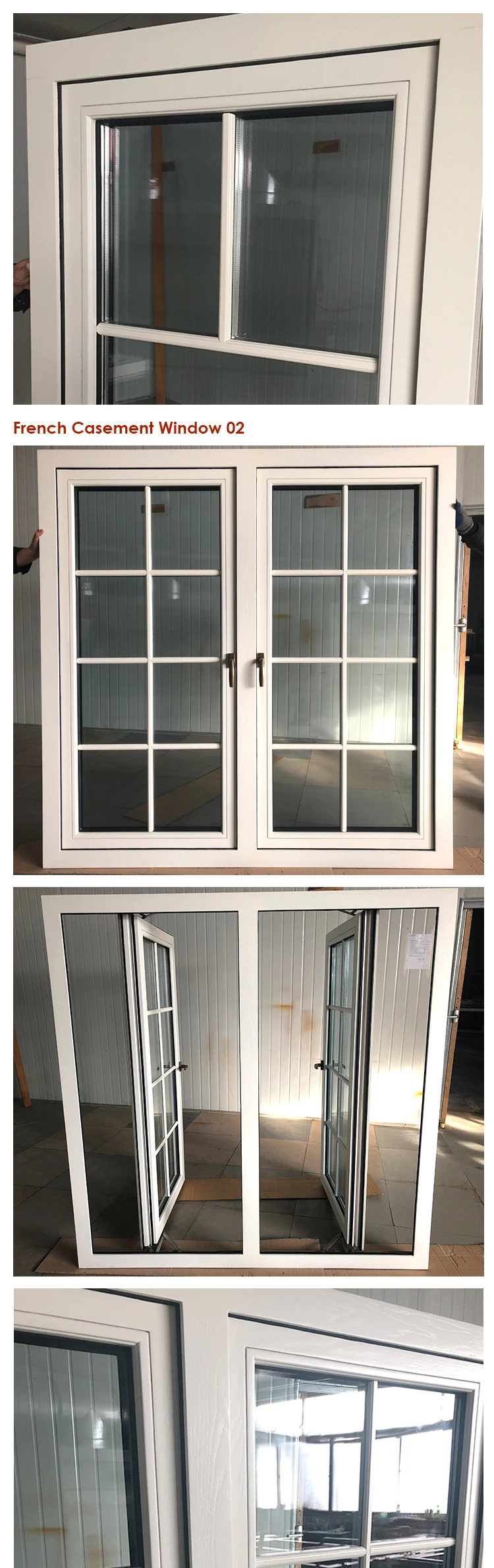 Fashion insulated divided lite glass white color wood windows home door window for cheap design house wooden style