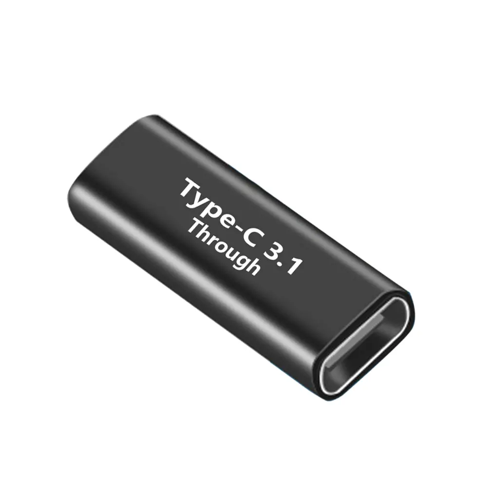 

USB C Adapter Female to Female Connector Type C Extender Coupler for Charger Phone or Laptop, Black